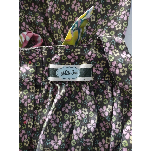Matilda Jane Girls Allison Dress sz 4 House of Clouds floral Blue Buttons - Picture 4 of 7